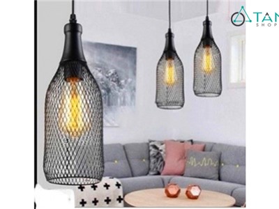 Đèn thả trần Chai lưới Vintage